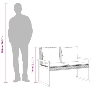 vidaXL Set Salotto da Giardino 4 pz con Cuscini Beige Misto Polyrattan