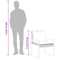 Set da Bistrò 3 pz con Cuscini Beige Misto Polyrattan e Acacia 365861