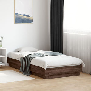 Giroletto senza Materasso-Struttura Letto Rovere Marrone 75x190cm in Truciolato 741376