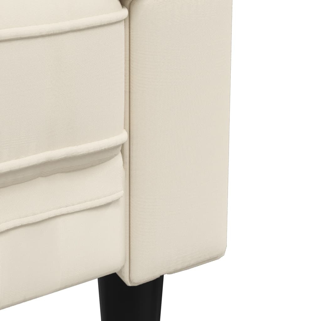 vidaXL Set di Divani 3 pz Crema in Tessuto