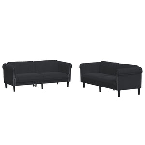 Set di Divani 2 pz Nero in Velluto 3209224