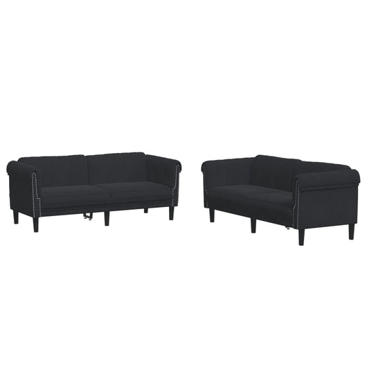 Set di Divani 2 pz Nero in Velluto 3209224