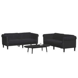 Set di Divani 2 pz Nero in Velluto 3209224