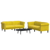 Set di Divani 2 pz Giallo in Velluto 3209225