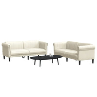 Set di Divani 2 pz Crema in Velluto 3209226