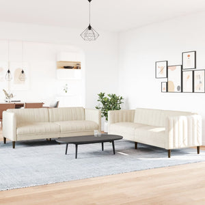 Set di Divani 2 pz Crema in Tessutocod mxl 91738