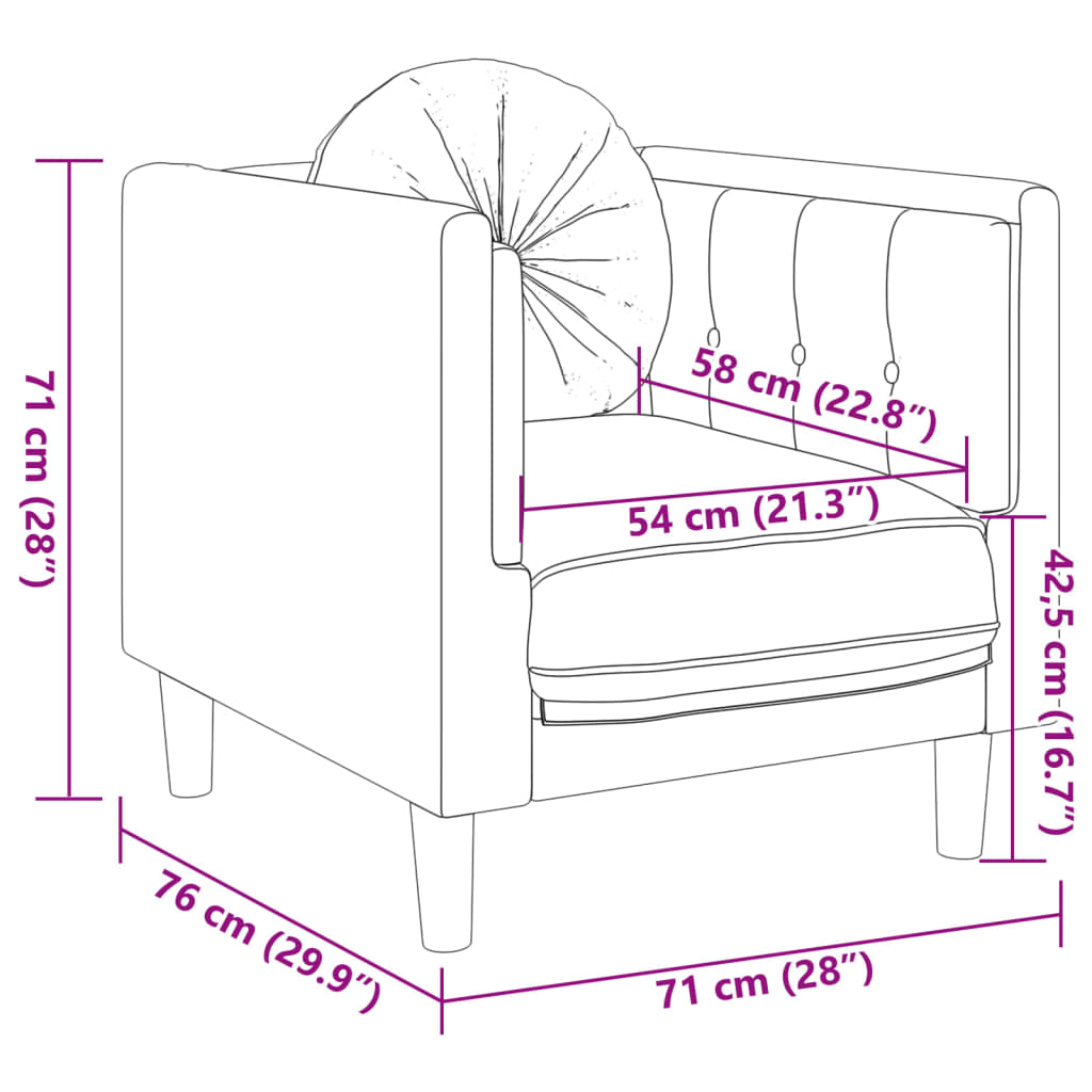 vidaXL Set di Divani 3 pz con Cuscini Marrone in Velluto