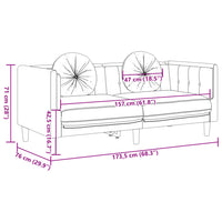Set di Divani 3 pz con Cuscini Marrone in Velluto 3209256