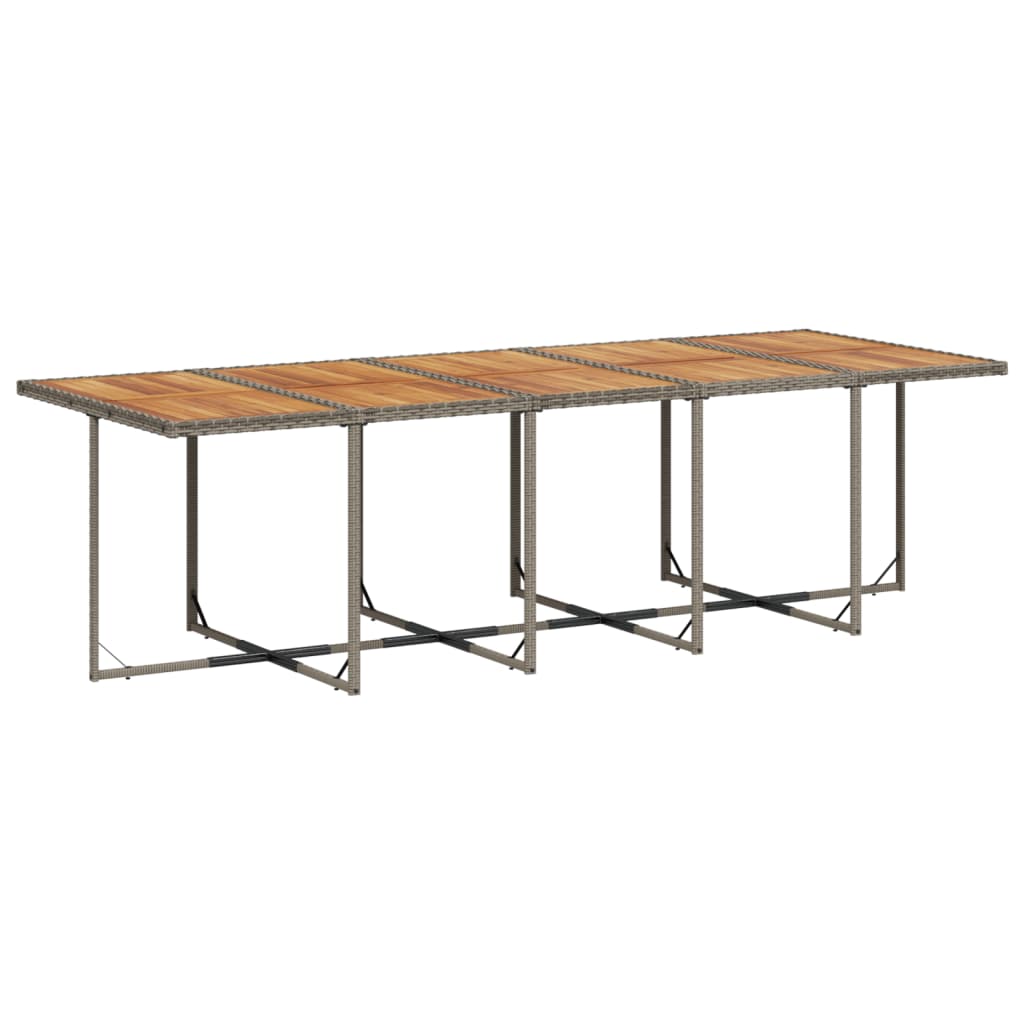 Set da Pranzo da Giardino 11pz con Cuscini in Polyrattan Grigio 3210578