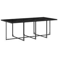 Set da Pranzo da Giardino 13pz con Cuscini Nero in Polyrattan 3210618