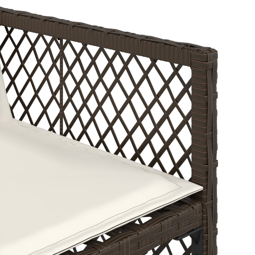 vidaXL Set da Pranzo da Giardino 13pz con Cuscini Marrone Polyrattan