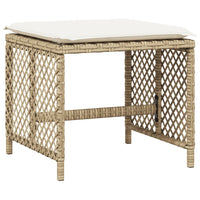 Set da Pranzo da Giardino 9 pz con Cuscini Beige in Polyrattan 3210784