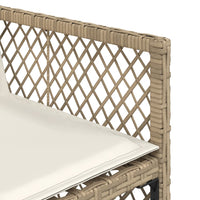 Set da Pranzo da Giardino 15 pz con Cuscini Beige in Polyrattan 3210820