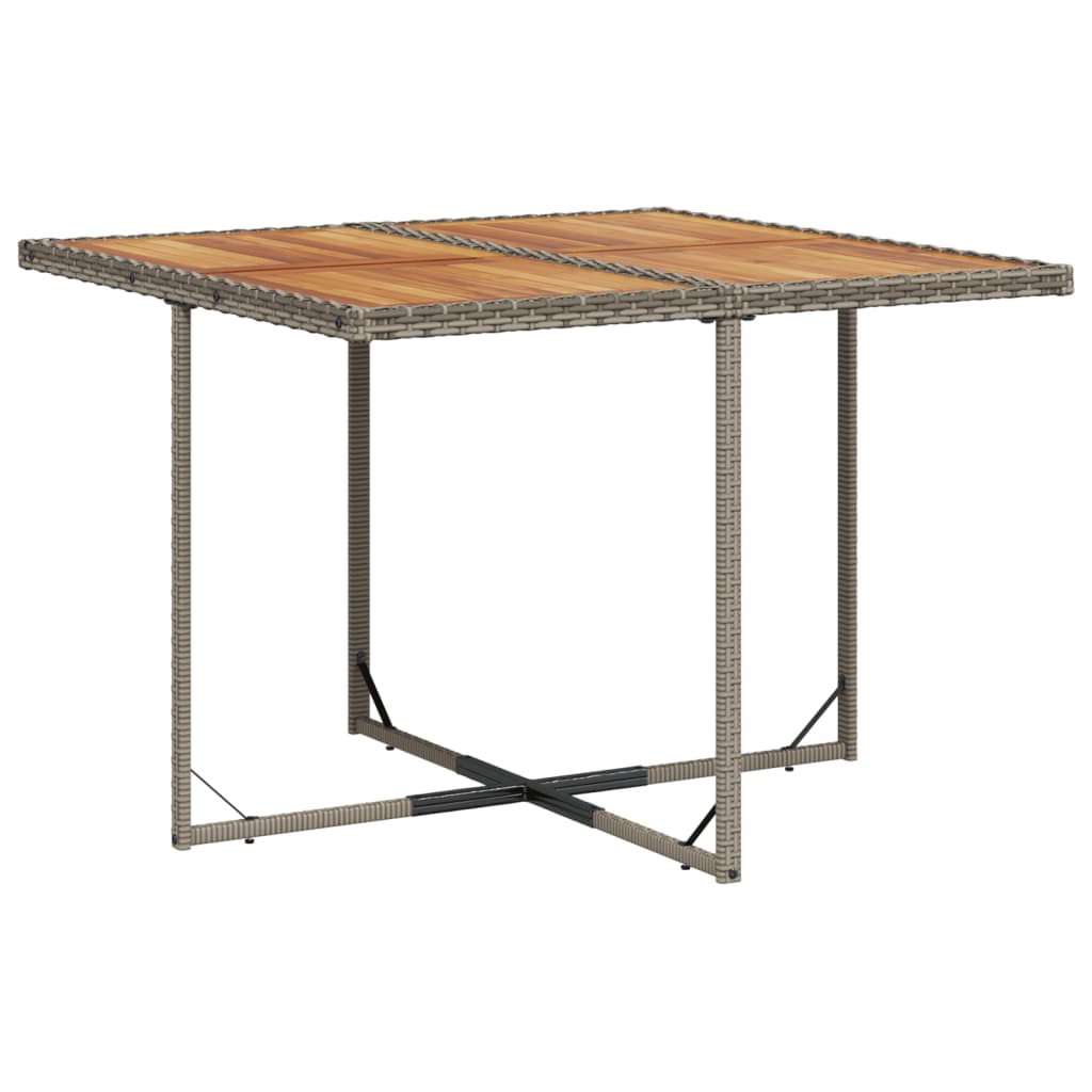 Set da Pranzo da Giardino 9 pz con Cuscini in Polyrattan Grigio 3210842