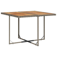 Set da Pranzo da Giardino 9 pz con Cuscini in Polyrattan Grigio 3210842