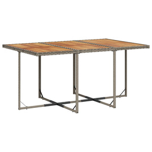 Set da Pranzo da Giardino 11pz con Cuscini in Polyrattan Grigio 3210854