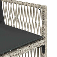 Set da Pranzo da Giardino 13pz con Cuscini Grigio in Polyrattan 3211043