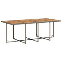 Set da Pranzo da Giardino 9 pz con Cuscini in Polyrattan Grigio 3211106