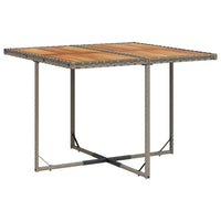 Set da Pranzo da Giardino 9 pz con Cuscini in Polyrattan Grigio 3211202