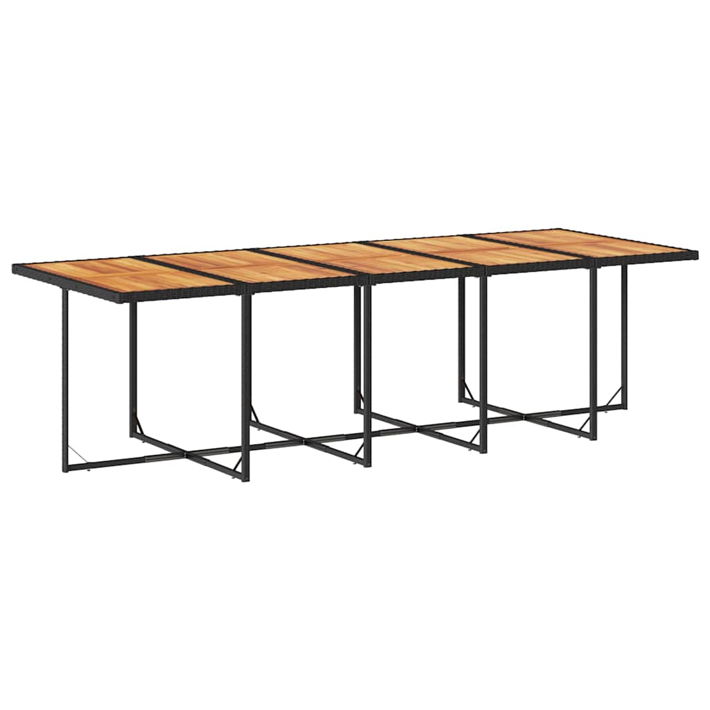 Set da Pranzo da Giardino 13pz con Cuscini Nero in Polyrattan 3211227