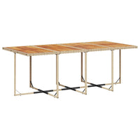 Set da Pranzo da Giardino 9 pz con Cuscini Beige in Polyrattan 3211468