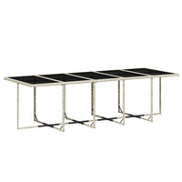 Set Pranzo Giardino 11pz con Cuscini Grigio Chiaro Polyrattan 3211475