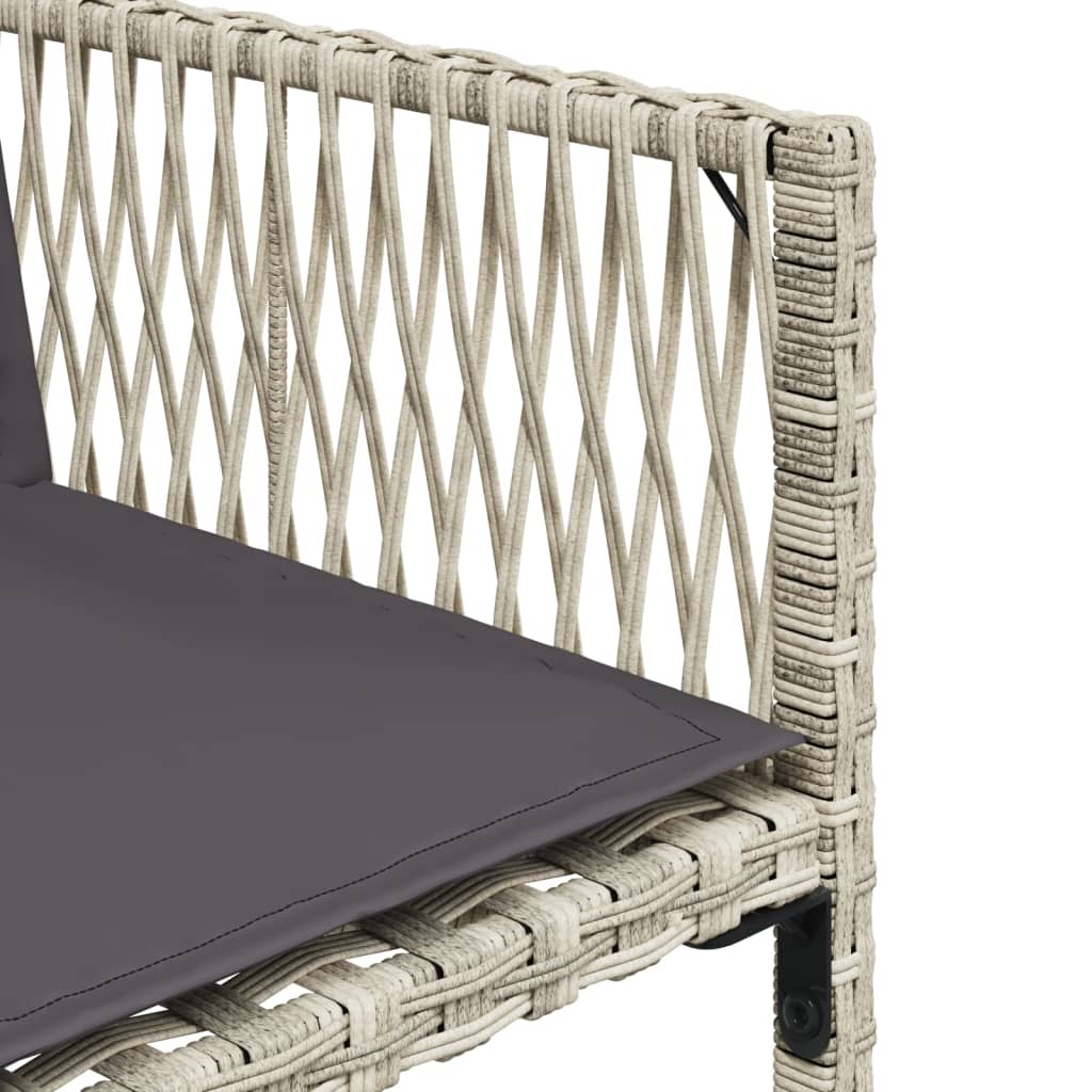 Set da Pranzo da Giardino 17pz con Cuscini Grigio in Polyrattan 3211607