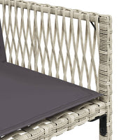 Set da Pranzo da Giardino 17pz con Cuscini Grigio in Polyrattan 3211607