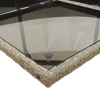 Set da Pranzo da Giardino 9 pz con Cuscini in Polyrattan Grigio 3211640