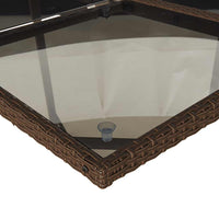 Set da Pranzo da Giardino 9pz con Cuscini Marrone in Polyrattan 3211641