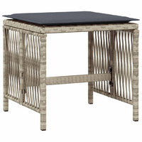 Set Pranzo Giardino 11pz con Cuscini Grigio Chiaro Polyrattan 3211691