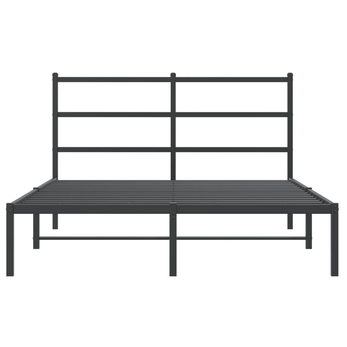 Giroletto con Testiera in Metallo Nero 140x190 cm 355365