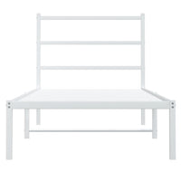 Giroletto con Testiera Metallo Bianco 90x190 cm 355406