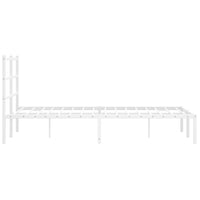 Giroletto con Testiera Metallo Bianco 120x190 cm 355411