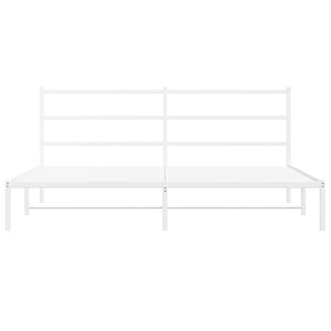 Giroletto con Testiera Metallo Bianco 193x203 cm 355420