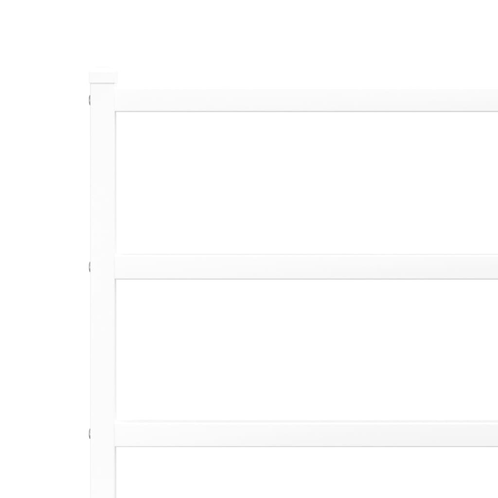 Giroletto con Testiera Metallo Bianco 193x203 cm 355420