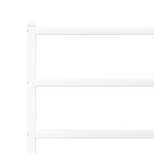 Giroletto con Testiera e Pediera-Struttura Letto Metallo Bianco 107x203 cm 596566