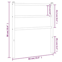 Testiera in Metallo Bianco 80 cm 355441