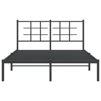 Giroletto con Testiera in Metallo Nero 140x200 cm 355562