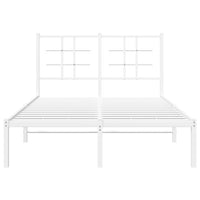 Giroletto con Testiera Metallo Bianco 120x190 cm 355607