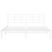 Giroletto con Testiera Metallo Bianco 183x213 cm 355615