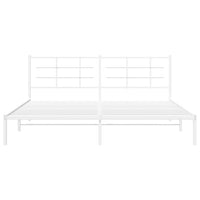 Giroletto con Testiera Metallo Bianco 193x203 cm 355616