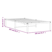 Giroletto in Metallo Nero 100x200 cm 373650