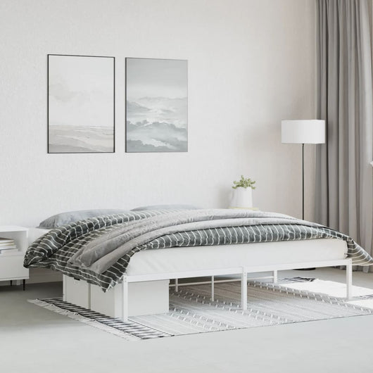 Giroletto-Struttura Letto Metallo Bianco 193x203 cm