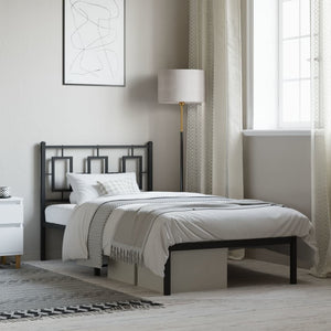 Giroletto con Testiera in Metallo Nero 90x190 cmcod mxl 87854