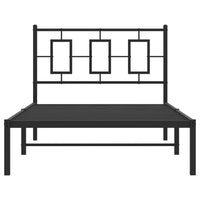 Giroletto con Testiera Metallo Nero 100x200 cm 374236