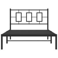 Giroletto con Testiera in Metallo Nero 107x203 cm 374237