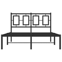 Giroletto con Testiera in Metallo Nero 120x190 cm 374238