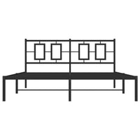 Giroletto con Testiera in Metallo Nero 150x200 cm 374243