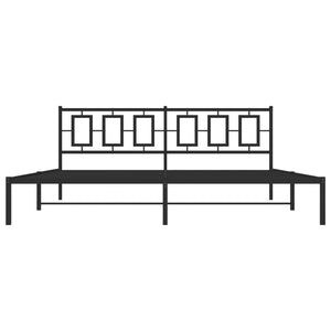 Giroletto con Testiera in Metallo Nero 193x203 cm 374247